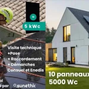 Alternative view of Sunethic Installation solaire 5kWc C5000 : test complet et avis expert