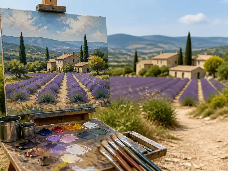 Capturer la lumière en peinture à l'huile du paysage de Provence