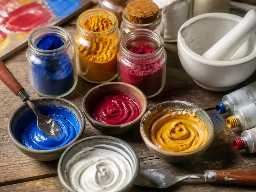 Créer sa propre peinture : pigments peinture acrylique maison