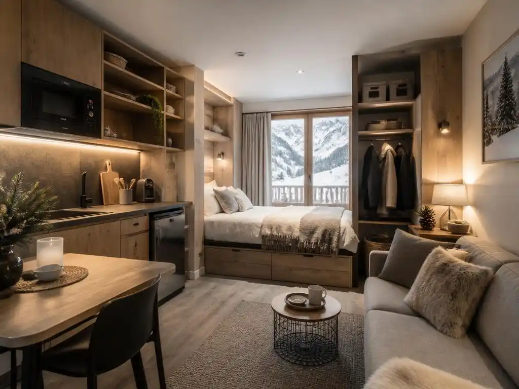 Optimiser un petit espace : le studio de montagne de 20m2