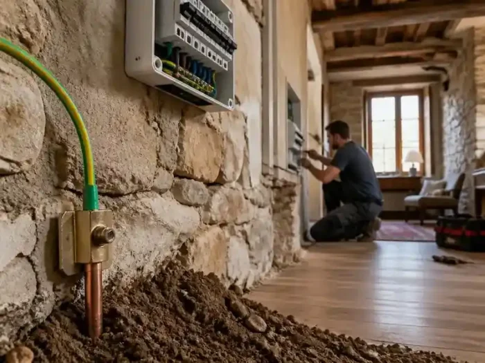 Pourquoi et comment fiabiliser l'installation prise de terre maison ancienne