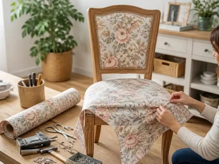 Rénover le tissu d'une chaise avec dossier pour un style unique