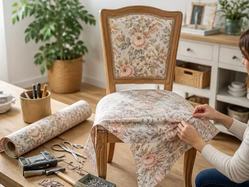 Rénover le tissu d'une chaise avec dossier pour un style unique