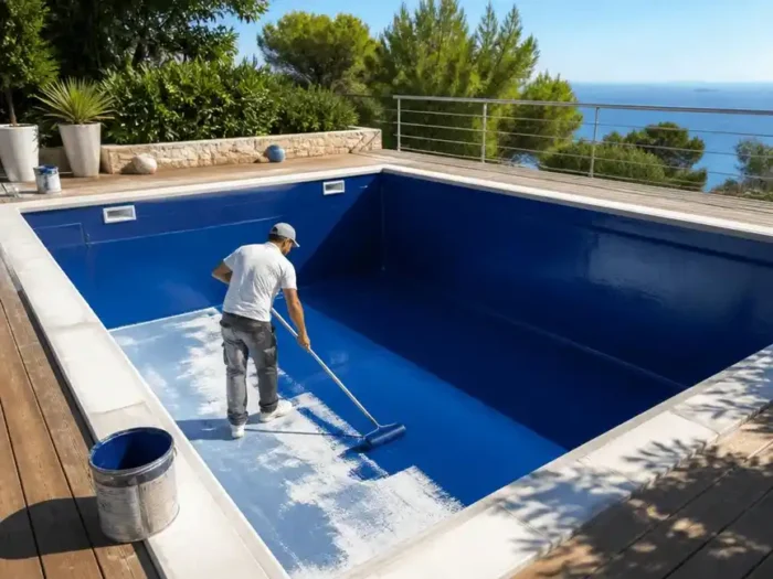 Rénover sa piscine avec une peinture bleu profond : les étapes