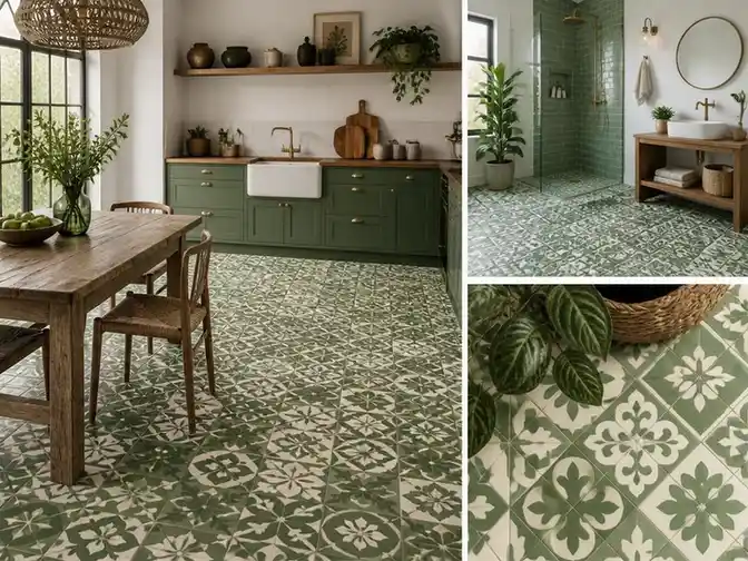Adopter le charme intemporel du carreau ciment vert pour votre maison