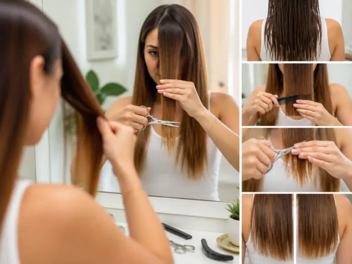Apprendre à couper les pointes de cheveux seule chez soi