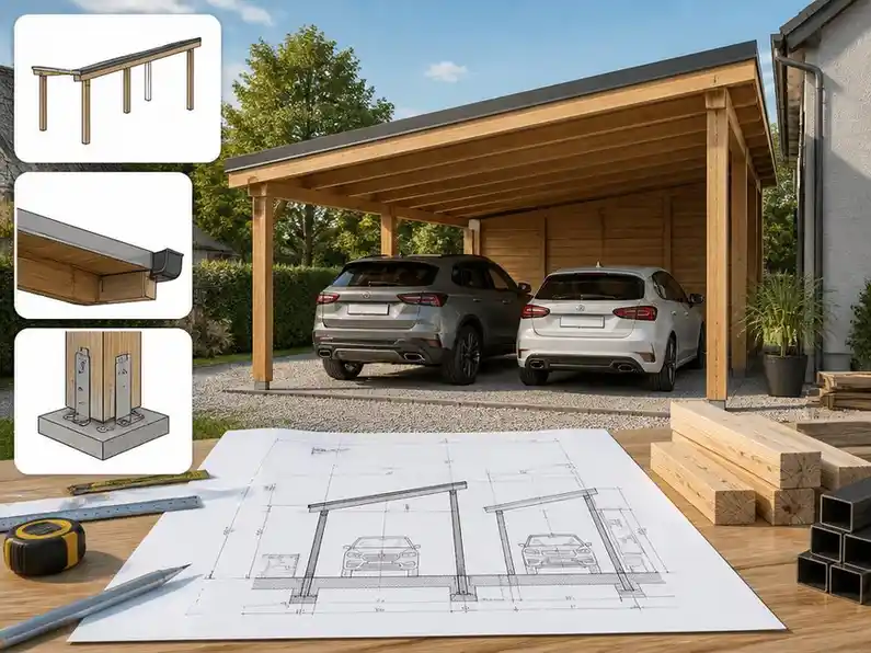 Comment concevoir votre plan carport 1 pente : règles et calculs