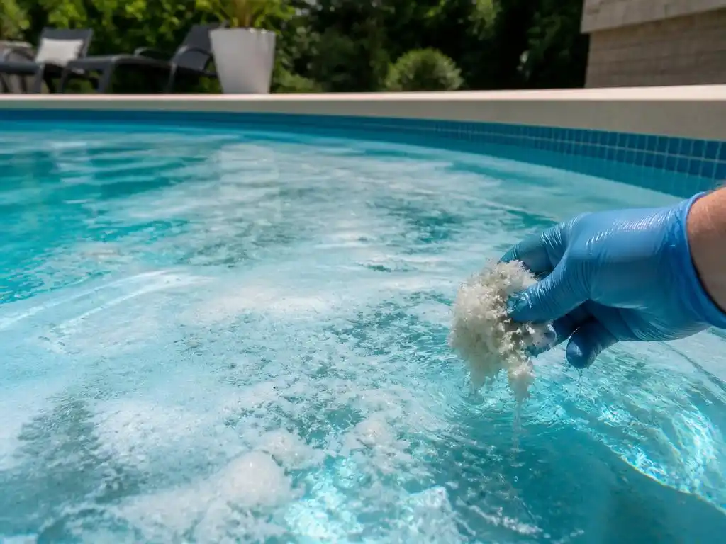 Comment éliminer efficacement les algues blanches piscine