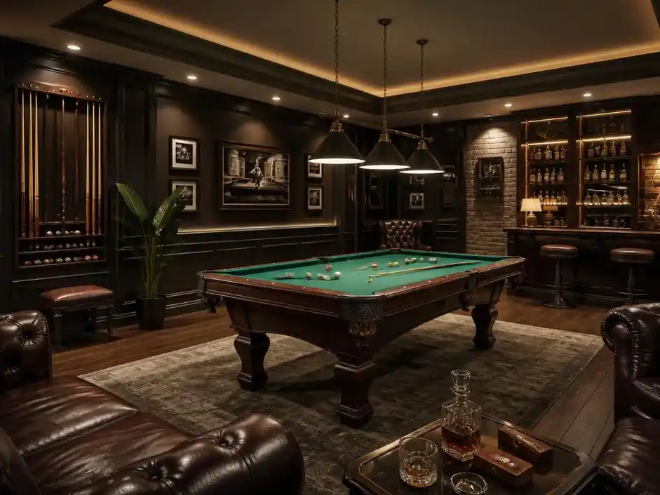 Créer une ambiance immersive pour sa salle de billard maison