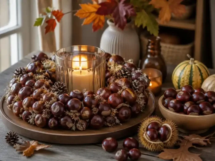 Décoration automnale : comment sublimer vos marrons ramassés