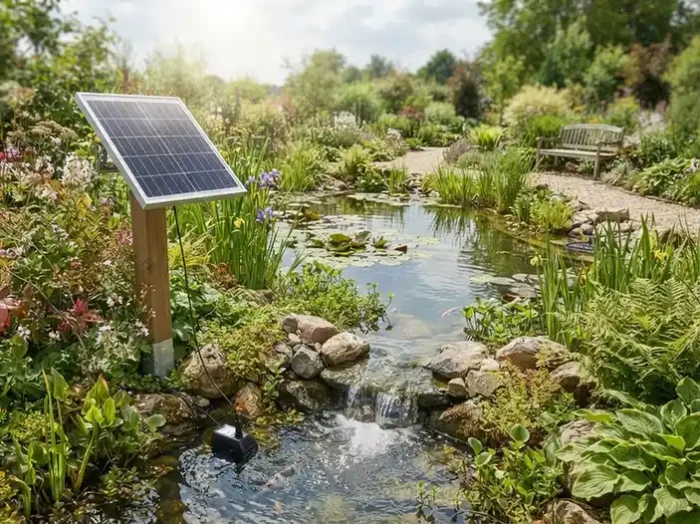 Installer une pompe a eau bassin solaire pour un jardin autonome