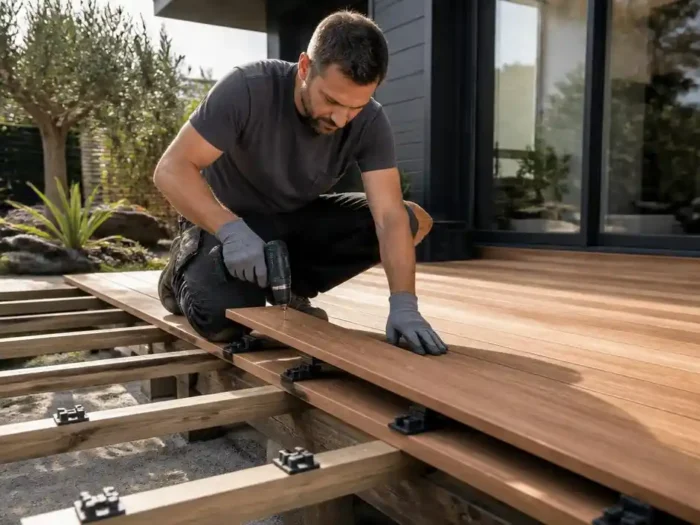 Optimiser la pose avec la fixation invisible terrasse bois
