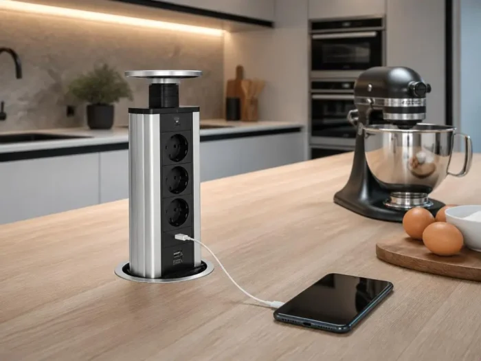 Quel bloc de prise escamotable choisir pour votre cuisine ?