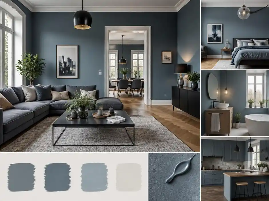 Sublimer son intérieur avec la peinture couleur gris bleu