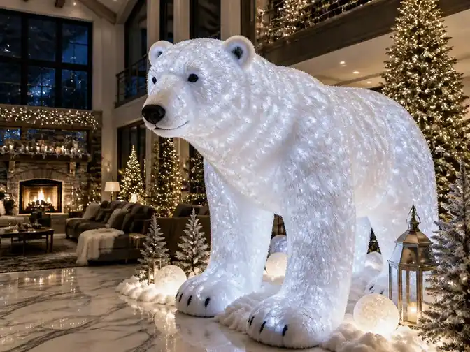 Sublimez vos fêtes avec une décoration ours polaire géant