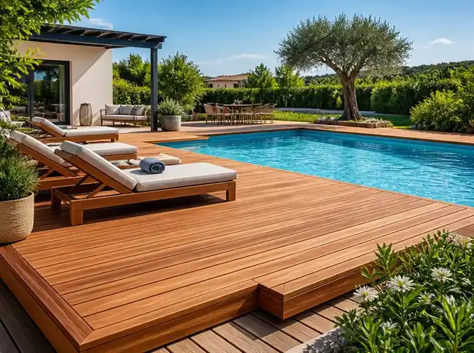 Aménager une magnifique plage en bois pour piscine dans son jardin