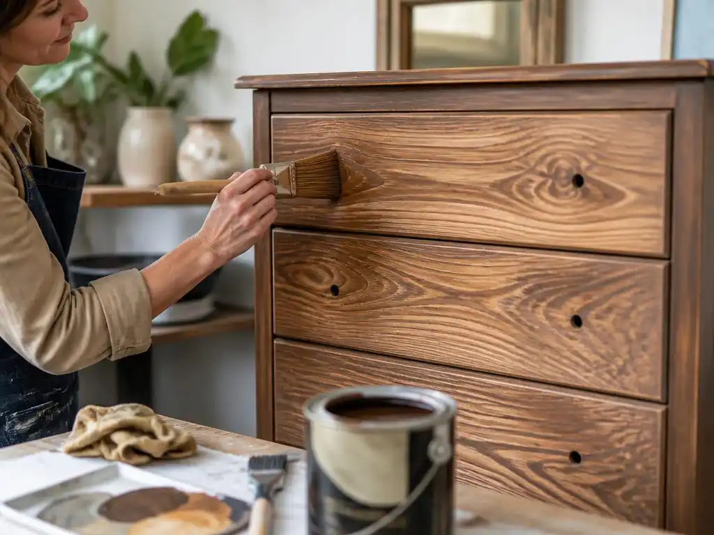 Apprendre le faux bois pour relooker vos vieux meubles