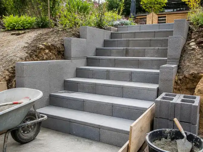 Calculer et monter un escalier en parpaing durable