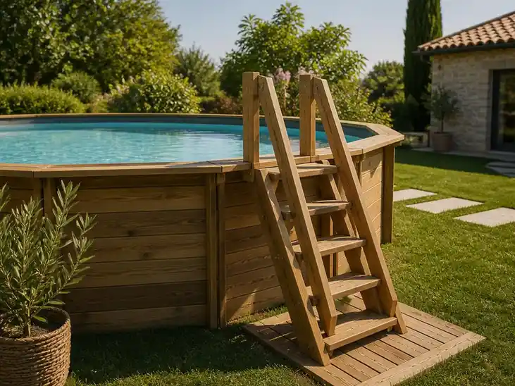 Choisir la meilleure echelle bois piscine hors sol
