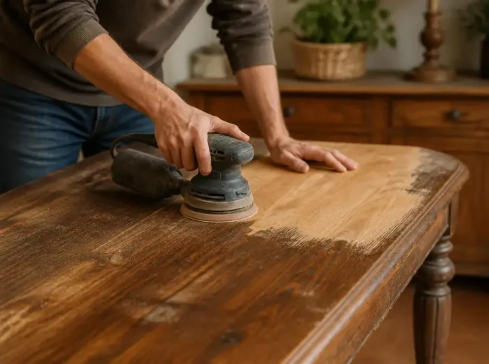 Comment réussir à poncer table en bois pour lui redonner éclat