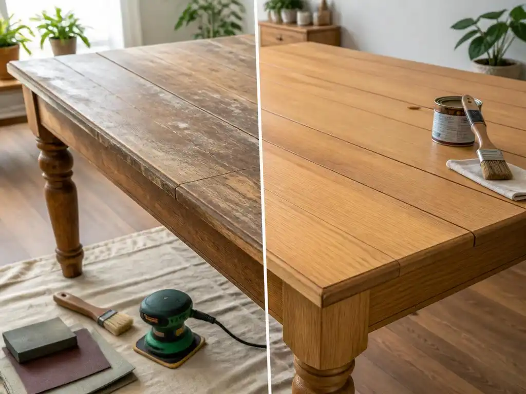 Comment réussir à relooker une table en bois massif facilement