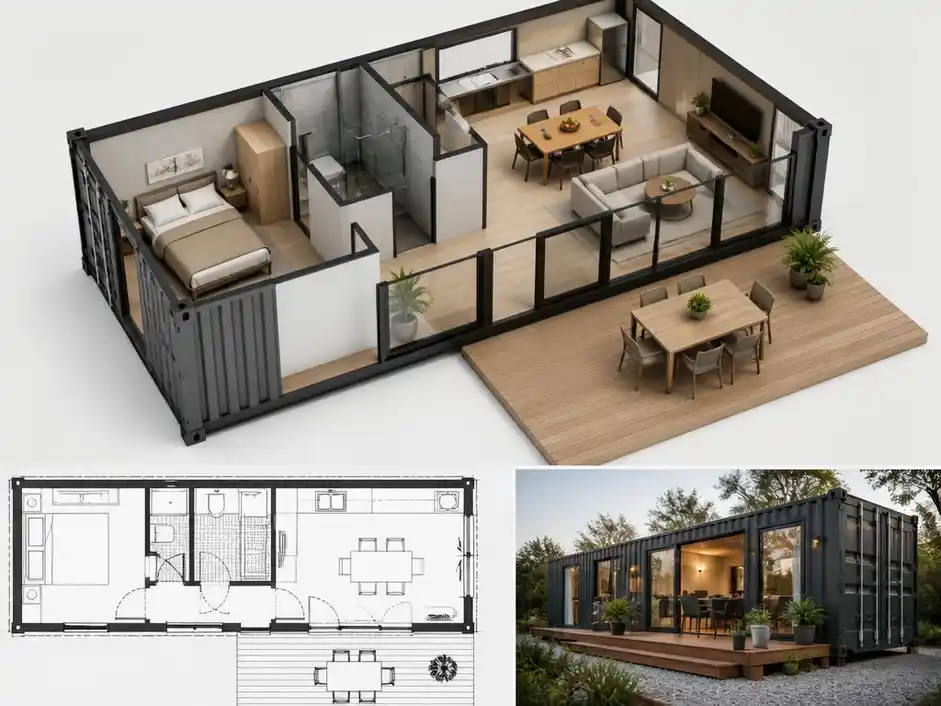 Créer sa maison container plan 3d et modélisation réaliste