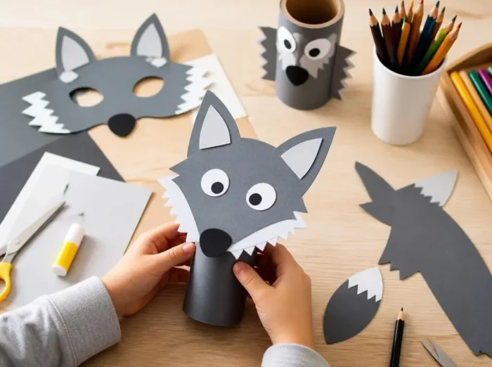 Créer un loup bricolage maternelle facile et ludique