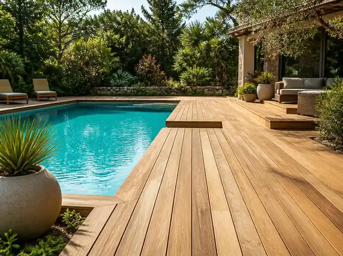Créer une terrasse en bois pour sublimer votre piscine