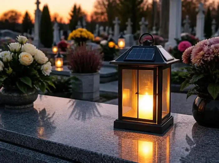 Embellir un recueillement avec une lanterne solaire pour tombe cimetière