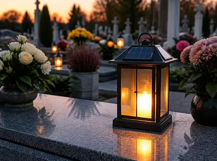 Embellir un recueillement avec une lanterne solaire pour tombe cimetière