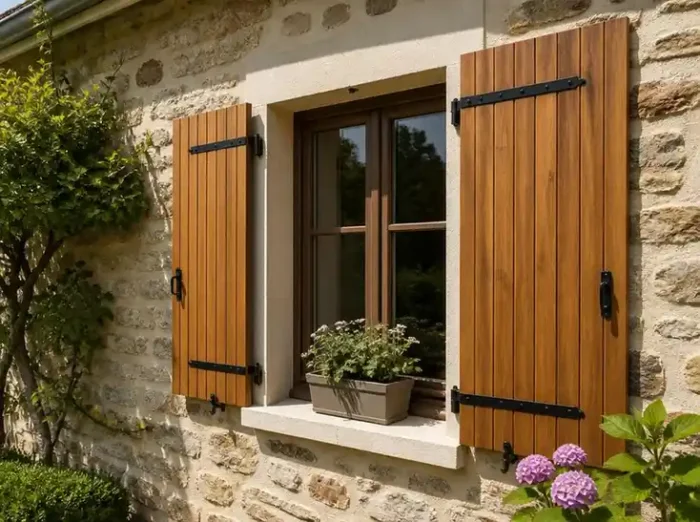 Installer et entretenir des volets bois lames verticales