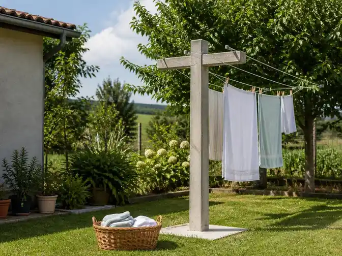 Installer et entretenir son poteau a linge en ciment
