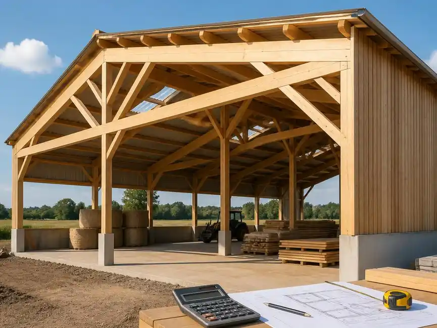 Le budget idéal pour un hangar bois agricole ou artisanal