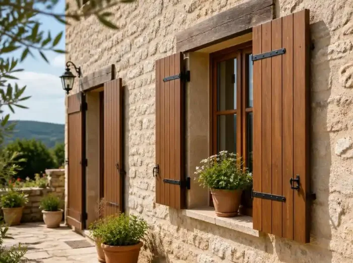 Le charme intemporel des volets bois lames verticales