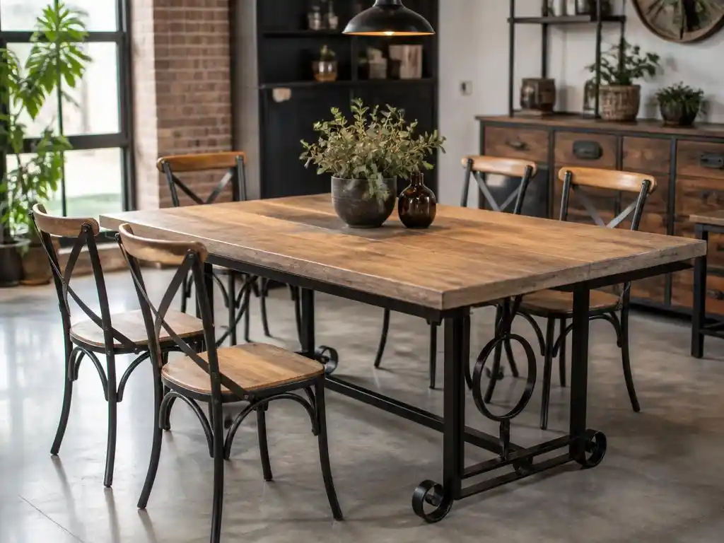 Le mariage parfait : choisir une table bois fer forgé