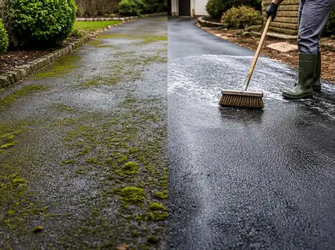 Les meilleures méthodes pour enlever la mousse sur du bitume