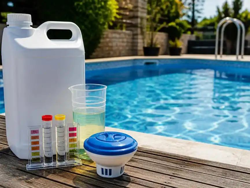 Maîtriser la consommation chlore liquide piscine