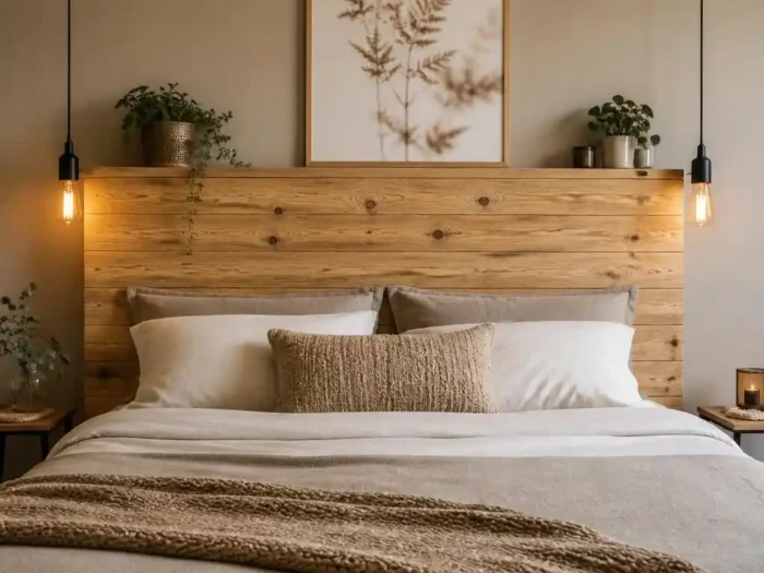 Optimiser sa décoration avec une tête de lit en bois faite maison