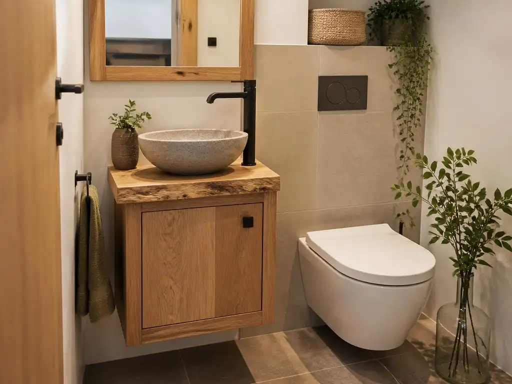 Optimiser votre salle d'eau avec un meuble lave main bois massif