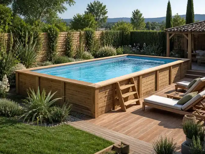 Piscines rectangulaires en bois : avantages et design