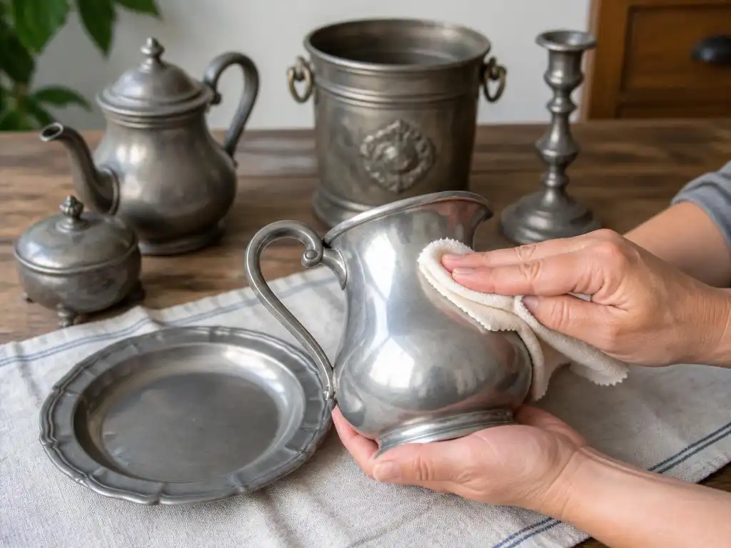 Redonner tout son éclat aux objets anciens en étain