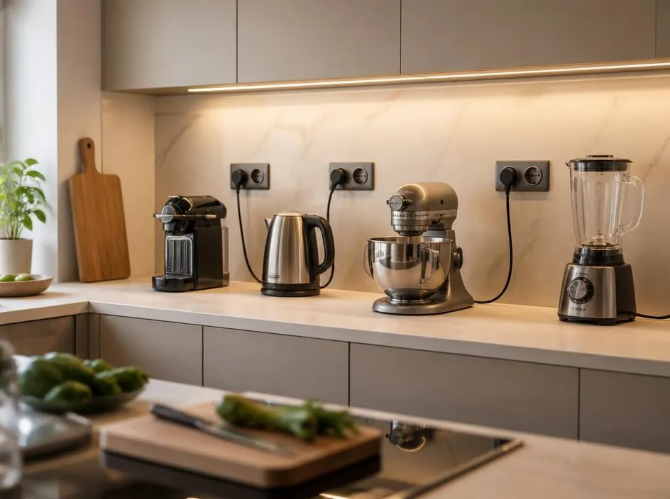 Réussir l'ergonomie de sa cuisine en plaçant ses prises